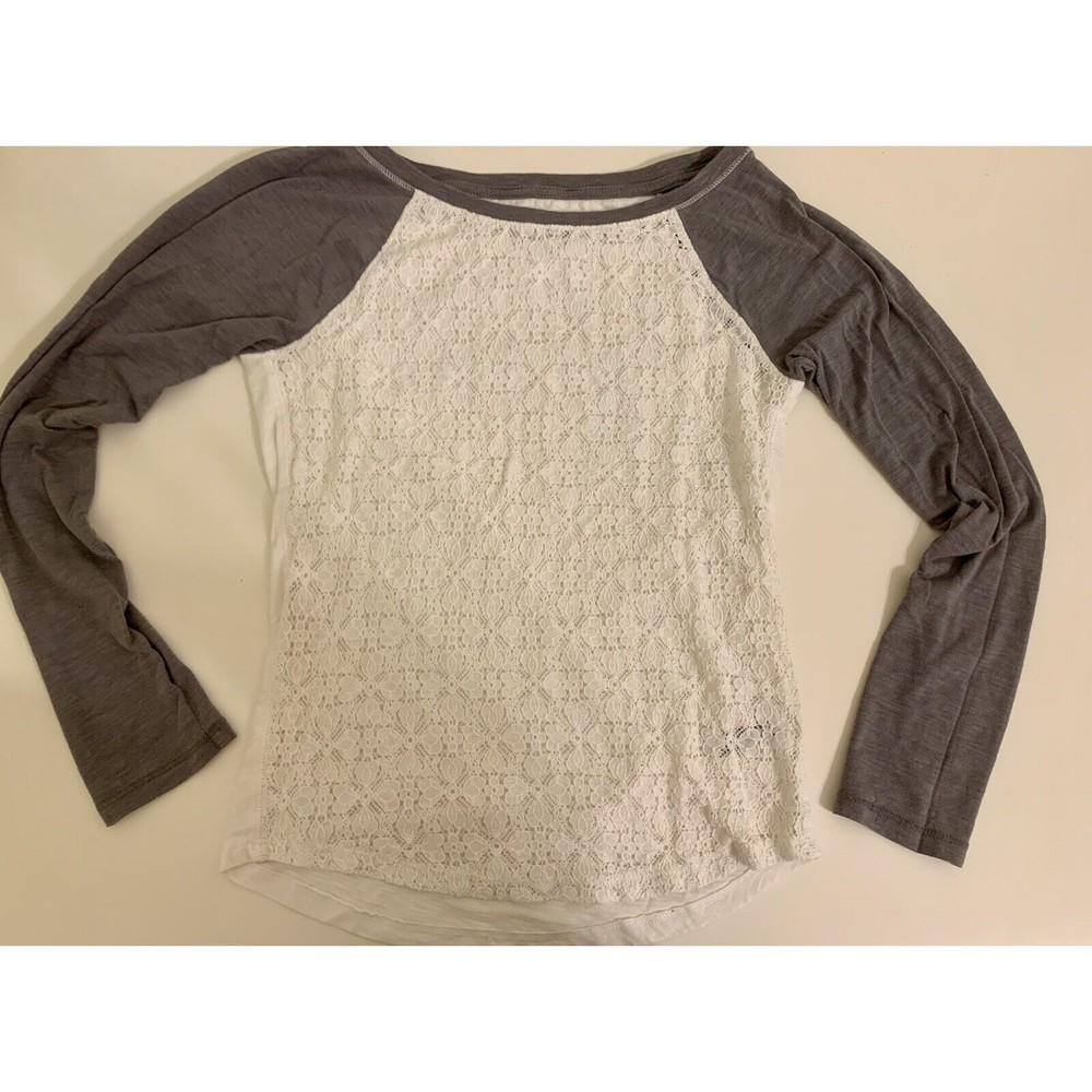 Aeropostal Women’s SZ XS TP Long Sleeve White And Pink